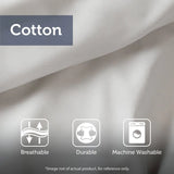 3-Piece Striped Cotton Comforter Set with Floral Patterns