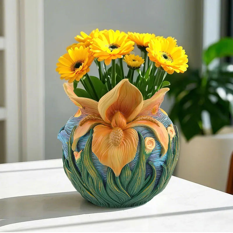 Starry Night Art-Inspired Decorative Vase