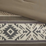 Comforter Set Throw Pillows 7-Piece Stripe Herringbone Breathable Duvet Cover for Double Bed Includes Fitted Bed Sheet Quilts Julia M LifeStyles