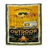 Jacquard Floral Woven Blanket - Portable Outdoor Camping Mat