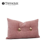 TIFFHOME Lovely Decorative Throw Pillows Custom Organic Cushions Button Waist Portable for Home Decor