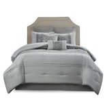 100% Cotton Comforter Set 8 Piece Embroidered Super King/king Size Plain Style Solid Woven Cotton for Home