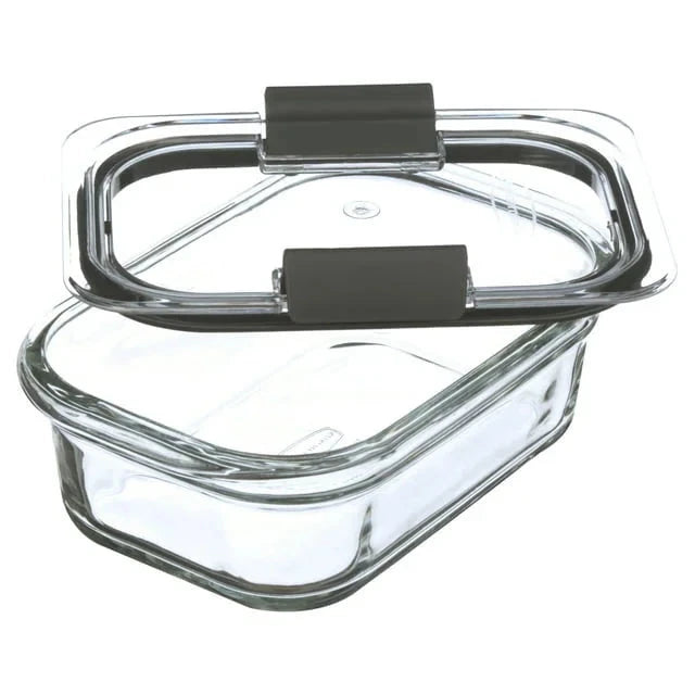 Set of 4 Glass Food Storage Containers with Latching Lids Freezer Safe for Home Kitchen Use for Back to School Julia M LifeStyles