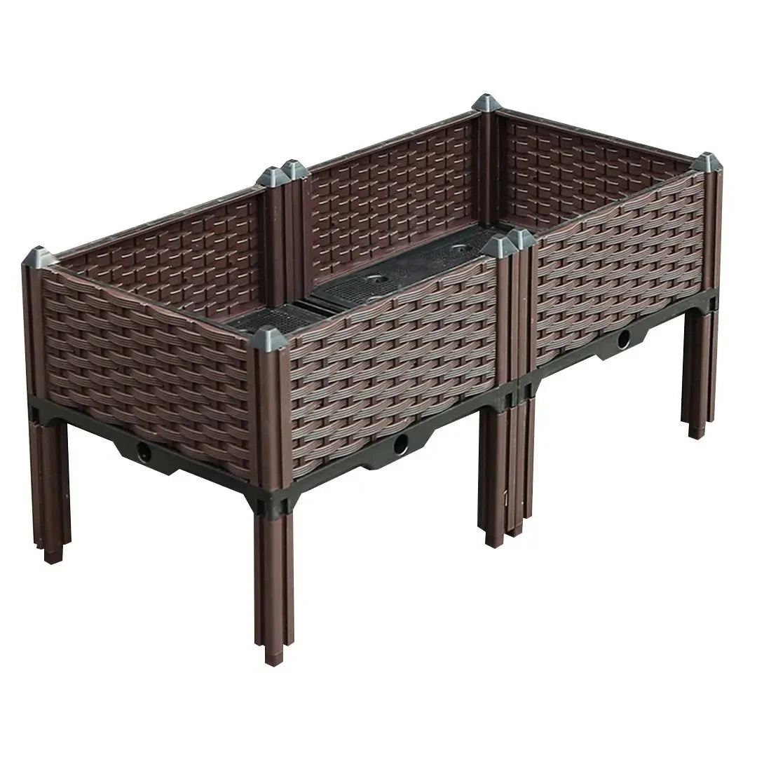 Large Size 80cm Raised Planter Box Outdoor Plastic Garden Bed Legs for Vegetable Herb Flower Plants Home Gardening Pack Julia M LifeStyles
