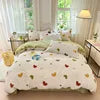 Luxury 100% Cotton Microfiber Twill Bedding Set - Four-Piece Duvet Cover&Sheet Set