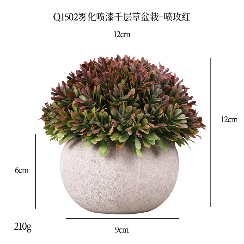 DS  Artificial Plants Potted Greenery Green Grass Plastic Faux Topiary Shrubs for Bathroom Home Kitchen Office Farmhouse Decor Julia M LifeStyles