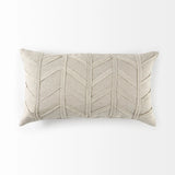 Homeroots Light Gray Chevron Textured Lumbar Pillow Cover Julia M LifeStyles