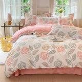 Luxury 100% Cotton Microfiber Twill Bedding Set - Four-Piece Duvet Cover&Sheet Set