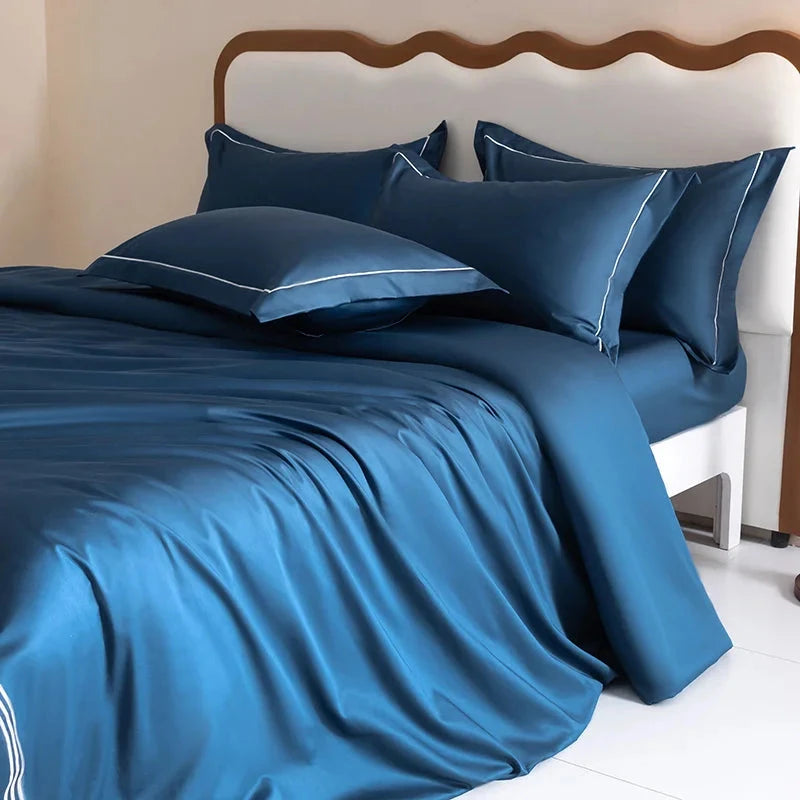 Elegant 100% Egyptian Cotton Bedding Set with Embroidery - 4 Pieces Julia M LifeStyles