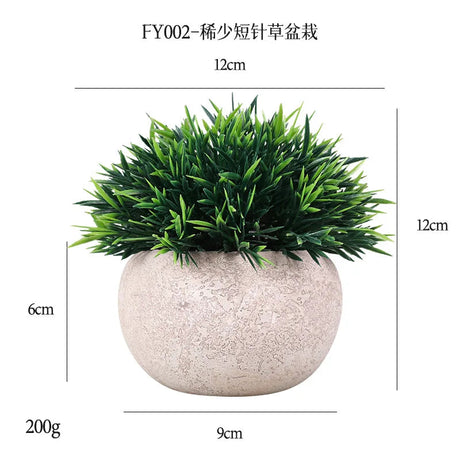DS  Artificial Plants Potted Greenery Green Grass Plastic Faux Topiary Shrubs for Bathroom Home Kitchen Office Farmhouse Decor Julia M LifeStyles