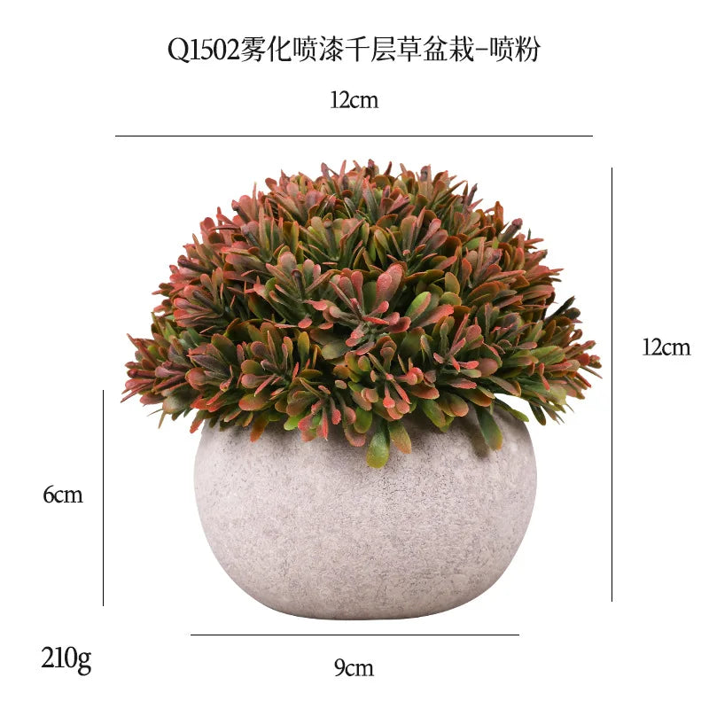 DS  Artificial Plants Potted Greenery Green Grass Plastic Faux Topiary Shrubs for Bathroom Home Kitchen Office Farmhouse Decor Julia M LifeStyles