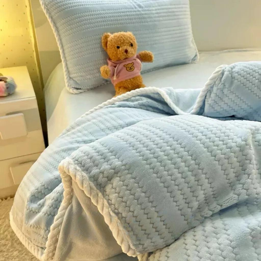 Luxury Milk Velvet Winter Bedding Set - Four-Piece Plush Comfort