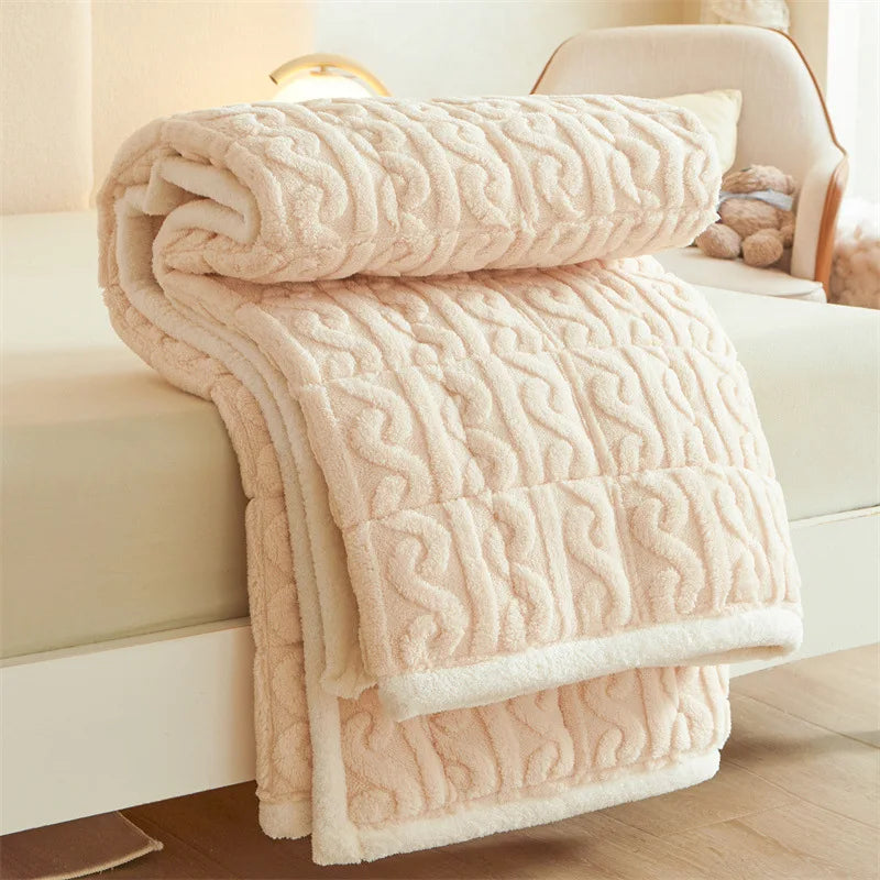 Winter Solid Color Plain Design Thickened Taffeta Velvet Bedding Sheet Folding Milk Velvet Warm Bed Sheet Mattress