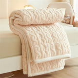 Winter Solid Color Plain Design Thickened Taffeta Velvet Bedding Sheet Folding Milk Velvet Warm Bed Sheet Mattress