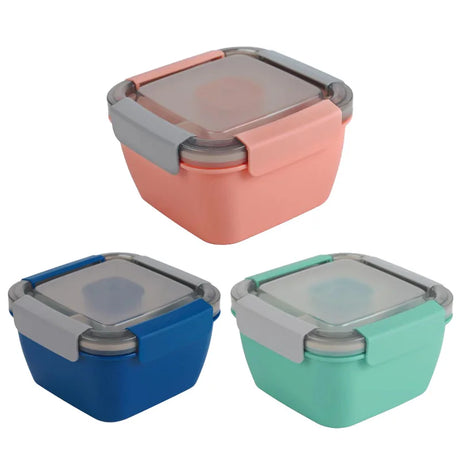 New Double-layer Lunch Box Portable Salad Container Compartmentalized Large Capacity Student Lunch Box