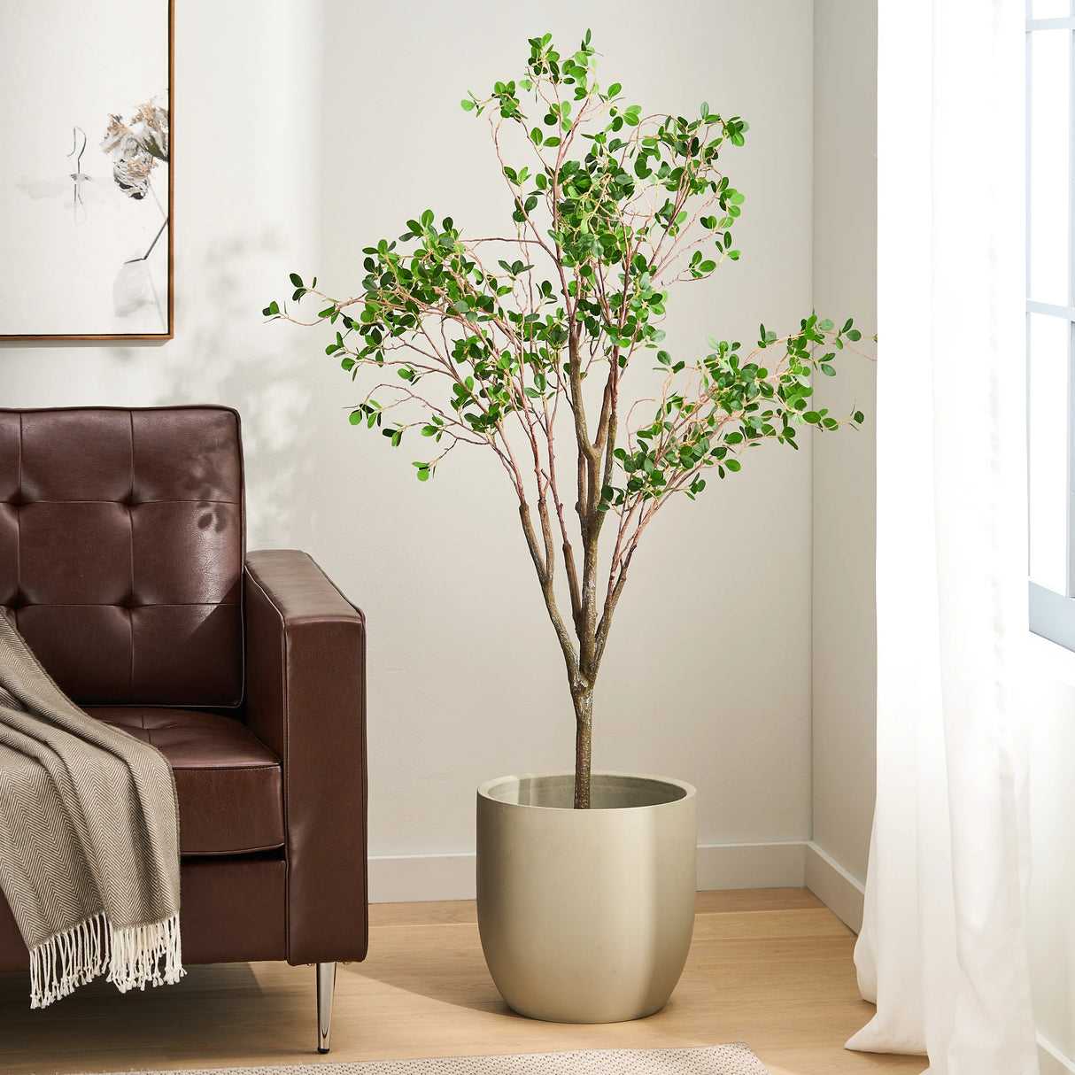150CM Artificial Milan Leaf Green Potted Plant for Wedding Decoration Hanging Pot Plant for Thanksgiving Occasions