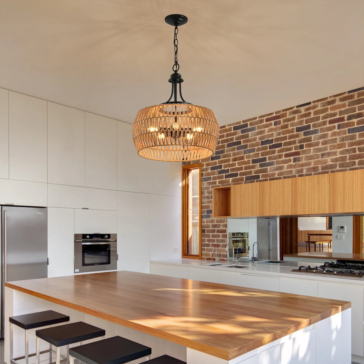 Soléa™ Handwoven Rope Pendant Light