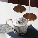 Brooke Series Coffee Cup Simple Hand-painted Gold Rim Bone China Cup Set Julia M LifeStyles