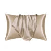 Wholesale Professional Luxury Super Soft Silky Pillow case Solid Color Silk Satin With Envelop Closure