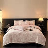 4kg Simple Style Three-dimensional Carved Milk Velvet Polyester-Filled Four-Piece Set for Fall Season Julia M LifeStyles