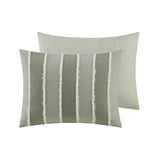 3-Piece Striped Cotton Comforter Set with Floral Patterns Julia M LifeStyles