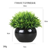 DS  Artificial Plants Potted Greenery Green Grass Plastic Faux Topiary Shrubs for Bathroom Home Kitchen Office Farmhouse Decor Julia M LifeStyles