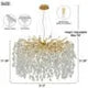Large Gold Brass Crystal Chandelier with Raindrop Leaf Design Julia M LifeStyles