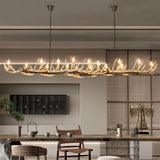 The Extended Lodge Linear 16-Light Resin Antler Chandelier