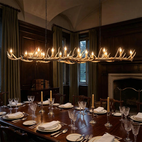 Alpine Lodge Linear Antler Chandelier