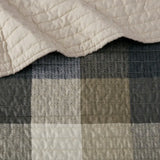 Reversible Plaid Daybed Cover Set - 8 Pieces, Solid Cotton, Multiple Sizes