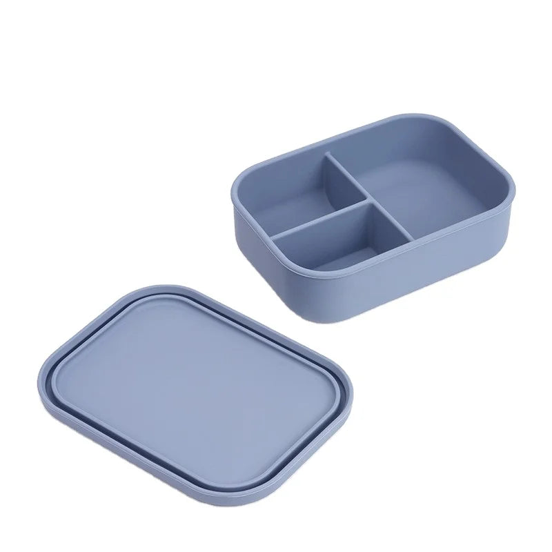 Highshow 3-Piece Leak-Proof Silicone Bento Lunch Box Set