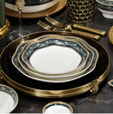 HIHUI Bone China Luxury Dinnerware Sets Beijing Traditional Chinese Scenic Pattern Europe Hotels Home Use Lightweight Safe