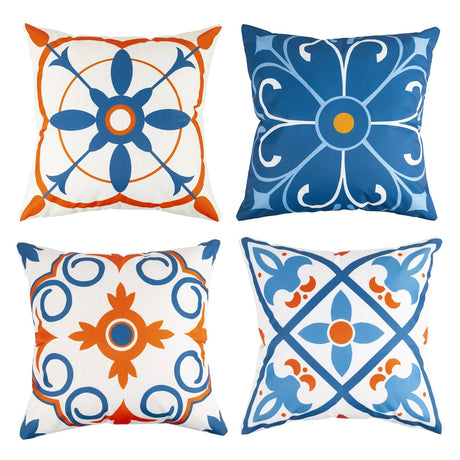 Custom Fashion Geometric Printed Waterproof Cushion Cover Outdoor Decorative Patio Waterproof Pillowcase Throw Pillow Covers Julia M LifeStyles