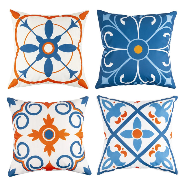 Custom Fashion Geometric Printed Waterproof Cushion Cover Outdoor Decorative Patio Waterproof Pillowcase Throw Pillow Covers Julia M LifeStyles