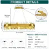 Modern Crystal Chandelier Rectangle Chandelier Luxury Oval Chandeliers for Kitchen Island, Dining Room, Living Room, Home Office