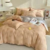 Luxury 100% Cotton Microfiber Twill Bedding Set - Four-Piece Duvet Cover&Sheet Set