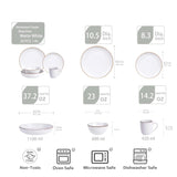 Luxury Reactive Glaze Matte White Ceramic Dinnerware Set