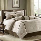 7-Piece Floral Comforter Set for Super King, King, and Queen Sizes