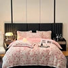 4kg Simple Style Three-dimensional Carved Milk Velvet Polyester-Filled Four-Piece Set for Fall Season Julia M LifeStyles