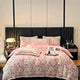 4kg Simple Style Three-dimensional Carved Milk Velvet Polyester-Filled Four-Piece Set for Fall Season Julia M LifeStyles