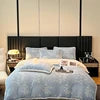 4kg Simple Style Three-dimensional Carved Milk Velvet Polyester-Filled Four-Piece Set for Fall Season Julia M LifeStyles