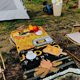 Jacquard Floral Woven Blanket - Portable Outdoor Camping Mat
