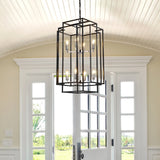 Obsidian Axis™ 8-Light Geometric Chandelier
