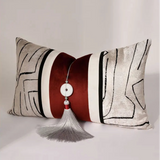 AIBUZHIJIA Luxury Safety Buckle Decoration Tassel Pendant Sofa Cushion Cover Decorative Pillow Case for Home Decor