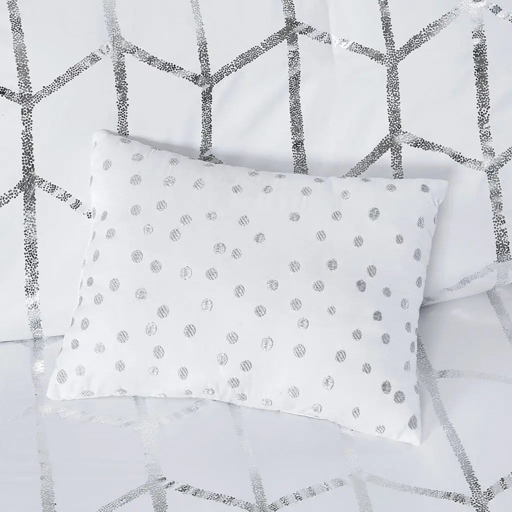 100% Cotton Floral Striped Printed Comforter Set King Queen Sizes 8pcs Metal Technics Disposable Woven Polyester PVC Filling Julia M LifeStyles