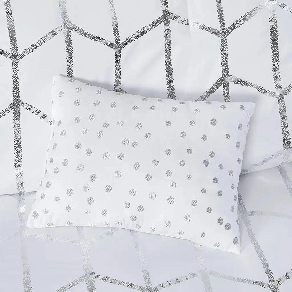 Cotton Floral Striped Comforter Set - King & Queen Sizes - 8pcs Julia M LifeStyles