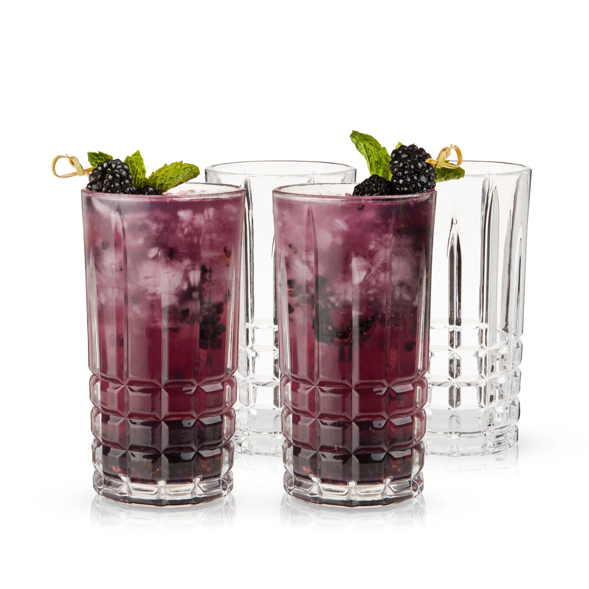 Highland Luxury Borosilicate Highball Tumblers Set of 4