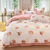 Luxury 100% Cotton Microfiber Twill Bedding Set - Four-Piece Duvet Cover&Sheet Set