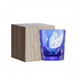 Japanese Hand Engraved Pine Crane Edo Kiriko Crystal High Quality Reusable Shot Glass Wine Brandy Snifter