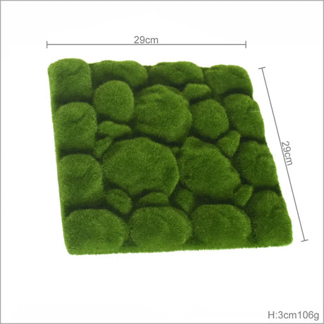 Vertical Green Artificial Moss Wall Panels Glass Material for Garden Decoration and Interior Design